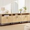 Best Choice Products Arched 2-Door Rattan Cabinet, Sideboard, Buffet, w/ Cord Cutout, Adjustable Storage Shelf